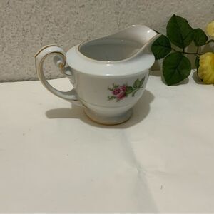 Vintage KYOTO China ROSEVERTE 7312 CREAMER  Pink Roses Gold EUC JAPAN G15